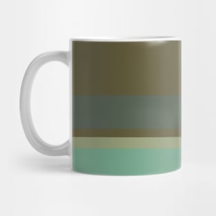 A cool combination of Soldier Green, Beige, Artichoke, Greyish Teal and Gunmetal stripes. Mug